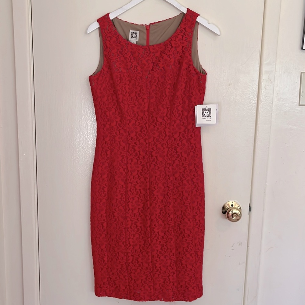 NWT Lipstick Red Anne Klein Dress Size 4